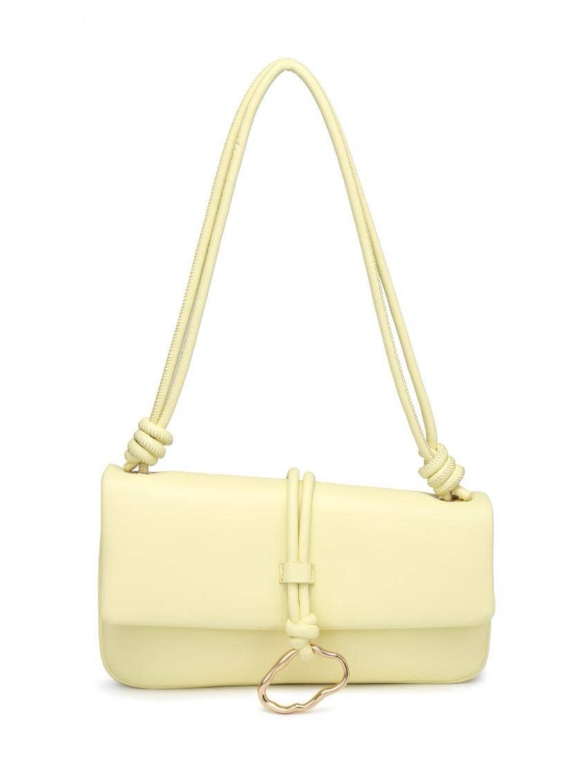 Urban Expressions Pale Yellow Knotted Strap Shoulder Bag
